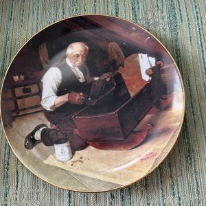 Vintage 1987 Norman Rockwell Grandpa's Gift Collector Plate + BOX Knowles S23